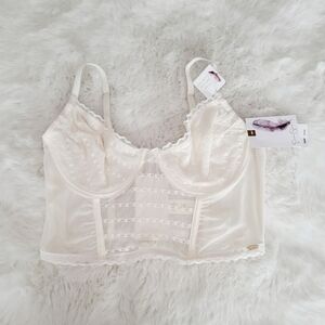 💝JESSICA SIMPSON FLIRTY SOFT CUP CORSET BRA SIZE 34C